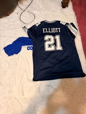 NFL Navy and White Game Jersey with Nike Branding